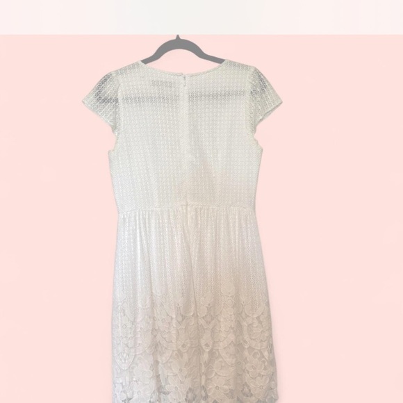 LOFT off white Flutter Sleeve Midi Sundress - Picture 2 of 4